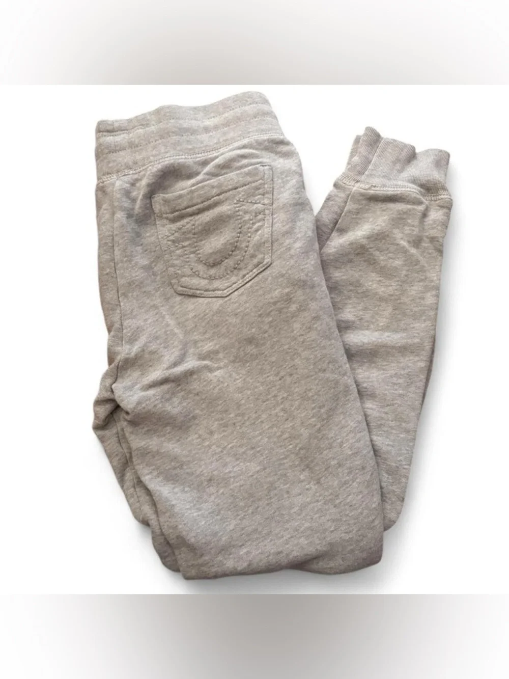 True Religion Gray Joggers with Pink Drawstring - Picture 2 of 3